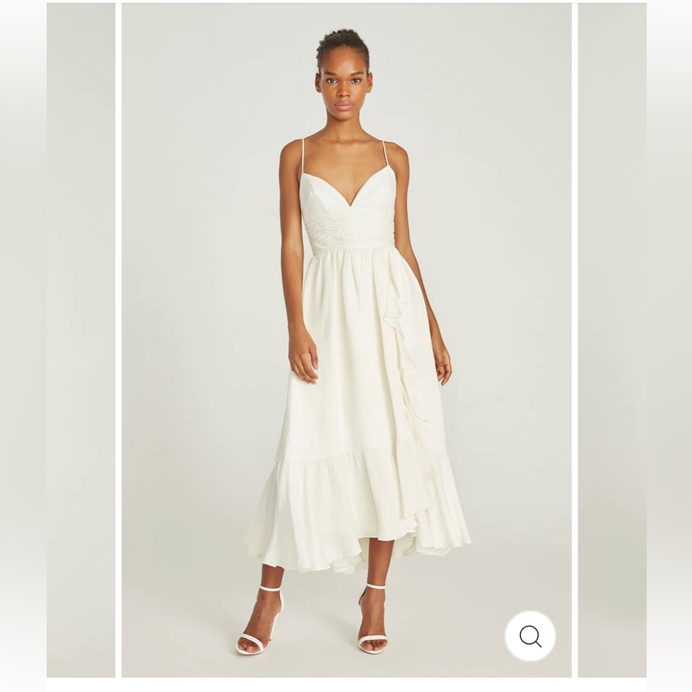 NWT THEIA MAIKA CASCADING RUFFLE DRESS